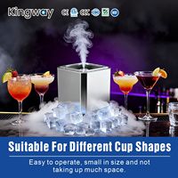 Fabricant de verre givré instantané commercial, construction en acier inoxydable, alimenté à la glace sèche, refroidissement rapide, idéal pour les bars et les restaurants