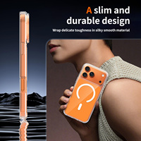 Funda para iPhone 17 Pro Max Directo de Fábrica con Cubierta Naranja Anti-Rayones, Funda Magnética a Prueba de Golpes para Teléfono Móvil, Empaque Personalizado con Logotipo