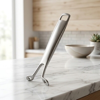 Ustensiles de cuisine Guanrun en acier inoxydable 201SS de deuxième génération, à long manche, moulés sous pression et sablés, de haute qualité, vente chaude