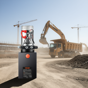 Groupe hydraulique Vevor 6 litres, double action, pompe 12V DC pour camions à benne basculante et équipements de construction - Product Image 2