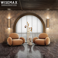 WISEMAX FURNITURE Mobilier de luxe moderne pour hall d'hôtel, fauteuils, canapés de salon, fauteuils individuels en tissu, chaises de sol de détente