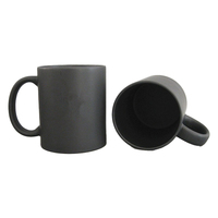 Mélange de points de peinture noire mate AI-MICH Design esthétique Uae Basketball 3d Logo personnalisé Ensemble de tasses en céramique pour boisson