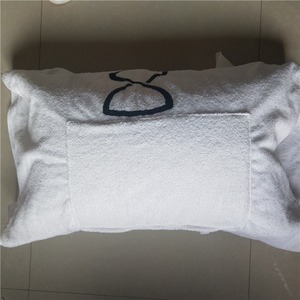 Asciugamani per sedia a sdraio in cotone e lino bianco con tasca asciugamano da spiaggia personalizzabile zaino per sedia a sdraio telo <span class=keywords><strong>mare</strong></span> con cuscino - Product Image 4