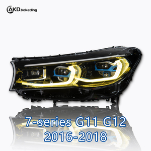 Luces Delanteras para Automóvil AKD para BMW Serie 7 G12 2016-2018, Estilo Actualizado 2022, Doble Color Amarillo y Blanco, Faros LED de Doble Color - Product Image 5