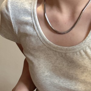 Collar de moda de serpiente plana de Plata de Ley 925 con diseño exagerado, cadena de clavícula estilo Retro coreano INS, estilo Retro Simple - Product Image 5