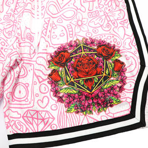 विंटेज स्ट्रीटवियर शॉर्ट्स पुरुषों कस्टम सबलिमिनेशन रेट्रो महिला सादे डबल मेष बास्केटबॉल शॉर्ट्स - Product Image 3