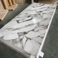 Panneau mural moderne en PVC UV effet marbre, haute brillance, imperméable, ignifuge, pierre artificielle, pour usage résidentiel, commercial et salle de sport, directement de l'usine