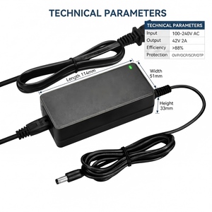 Chargeur de batterie au lithium 42V 2A pour Razor Scooter <span class=keywords><strong>Pocket</strong></span> Mod Dirt Quad Sports CC CV, mode de charge 10S 36V Li-ion - Product Image 6