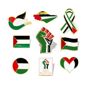 Pin con la Bandera de Palestina en Stock, Fabricación de Pins Personalizados de Esmalte Duro y Suave - Product Image 1