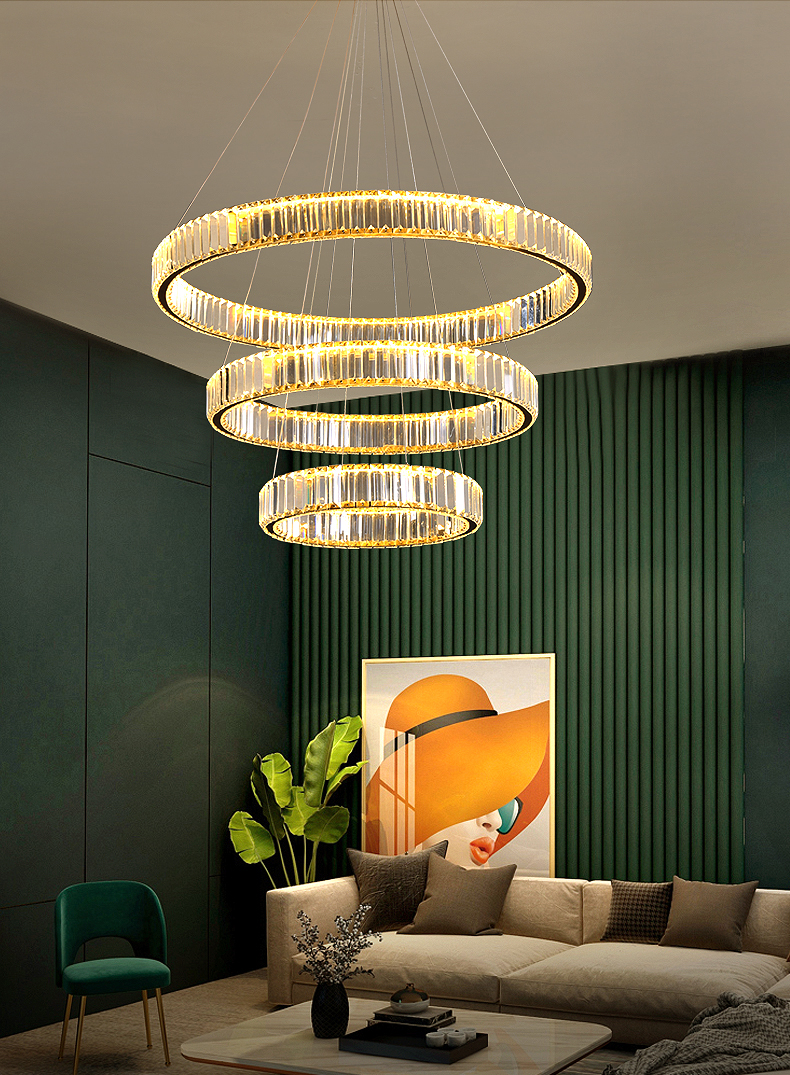 Post modern classic design golden stainless steel LED sitting room light bedroom chandelier ceiling light luxury ceiling lamp
