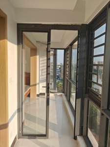 Puerta Corredera Personalizada <span class=keywords><strong>PT</strong></span>, Vidrio Templado Doble Resistente, Antirayaduras, Impermeable, Marco de Aleación de Aluminio, para Baño u Oficina, Puerta PD - Product Image 3