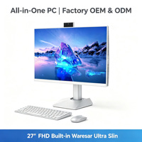 PC tout-en-un 27 pouces FHD IPS avec webcam intégrée et support réglable, idéal pour le bureau - Fabrication OEM/ODM