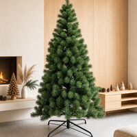 Sapin de Noël de luxe MaoSheng, artificiel, en PE+PVC, blanc neige, sur pied, branches complètes, LED blanc chaud, OEM, personnalisable, vente en gros