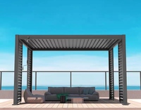 Toit électrique rétractable Auvent de cour solaire Fournisseur Bioclimatique Persiennes Bioclimatiques Pergola en aluminium Garages Auvents Carports