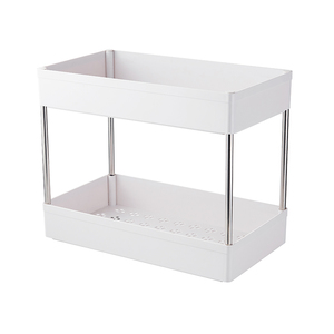 Multi-usages Blanc Amovible Stockage Boîte De Rangement En <span class=keywords><strong>Plastique</strong></span> Plateau de salle de Bain en bambou Avec Roues - Product Image 1