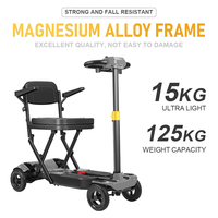 Scooter électrique pliable, cadre en magnésium 15 kg, double batterie, charge magnétique, scooter de voyage avec écran LED