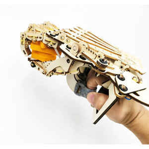 <span class=keywords><strong>Jouet</strong></span> STEM en <span class=keywords><strong>bois</strong></span> à assembler, main robotique mécanique, pour enfants de 0 à 3 mois, manipulateur télescopique en forme de main, éducatif - Product Image 2