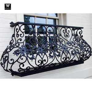 Stylish Wrought Iron Outdoor Window Railings Cast Iron Security Window <strong>Guards</strong> Balcony Decor Exterior for <strong>Houses</strong> - Product Image 1