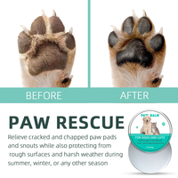 Baume pour pattes d'animaux de compagnie pour chiens et chats, cire naturelle biologique cicatrisante, hydratant pour pattes sèches et gercées, crème de protection et de réparation 60g