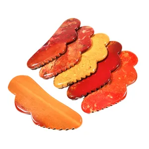 Best Selling Facial body beauty care gua sha manufacturer board Spiky Mookaite Jasper massage for anti aging spiky guastone