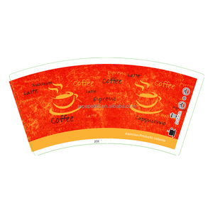 Feuilles d'impression offset personnalisées pour gobelets en papier à paroi simple, recyclables, imperméables, doublement enduits de PE, de qualité alimentaire - Product Image 1