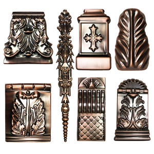 Accesorios Decorativos para Puertas de Acero Inoxidable 304 para Hoteles Modernos, Adorno de Puerta con Forma de Espada y Flor, Diseño Cóncavo-Convexo de un Solo Lado - Product Image 1