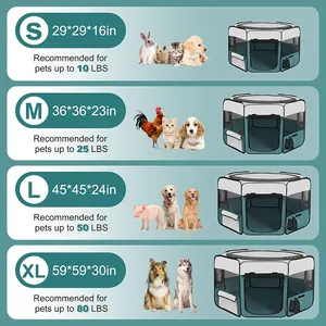 Dog Playpen Portable Pet Play Pen Foldable Large-Capacity Pet Tent For Indoor/Outdoor Travel Camping