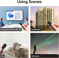 Pointeur laser rechargeable à faisceau vert haute puissance pour écrans TV/LED/LCD, lampes de poche tactiques, présentations, bureau/extérieur