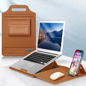 Étui en cuir pour ordinateur portable avec housse de support en cuir pour macbook m2 m3