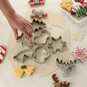 عرض ساخن لعيد الميلاد: مجموعة قوالب تزيين الكعك والشوكولاتة الإبداعية من الفولاذ المقاوم للصدأ، قوالب تقطيع البسكويت للخبز - Product Image 5
