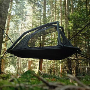 Hamac d'extérieur quatre saisons pour une personne Protection solaire contre la pluie <span class=keywords><strong>Camping</strong></span> Type de contreventement droit Ouverture automatique rapide Portable - Product Image 2