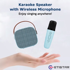 ETISTAR ODM 30K <span class=keywords><strong>Mini</strong></span> Altavoz Portátil para Karaoke 5.3 con Iluminación LED RGB, Micrófono Inalámbrico y Batería de 1000-2000mAh - Product Image 5