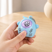 Mainan Mini Batu Kertas Gunting Telur Portabel Gantungan Kunci Permainan Fidget untuk Anak-anak Pereda Stres