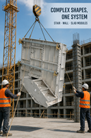 Panneau de coffrage inférieur en aluminium, 6061 T6, thermolaqué, panneau inférieur de coffrage pour poutres en béton armé