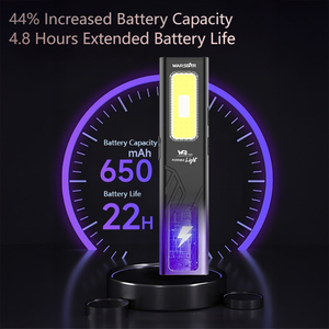 Lampe de travail LED miniature WT8 avec lumière latérale COB, 800 lumens, laser rouge magnétique, lampe torche portable pour la randonnée - Product Image 4