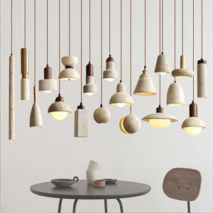 Modern İç Mekan Dekorasyonu Traverten Sarkıt Lamba Oturma Odası Yemek Odası Mermer Sarkıt Lamba - Product Image 6