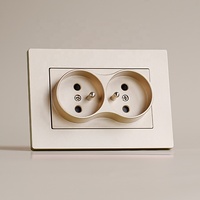 Enchufe Doble de Pared Elegante para PC, Negro, Dorado, Gris, Blanco, Enchufe Europeo de 16 A y 250 V, Toma de Corriente Doble Integrada en 1 Estación