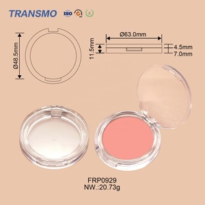 Paleta de Rubor en Polvo Compacto, Envase de Rubor Transparente con Cristales, Empaque de Rubor de Marca Privada - Product Image 2