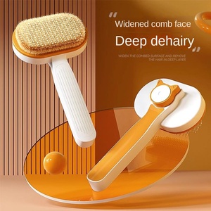 Cepillos de Aseo Autolimpiables de Acero Inoxidable para Perros y Gatos, Peine Multifuncional con Botón de Liberación, Marca OEM - Product Image 2