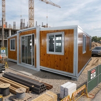 Bâtiment en acier pliable pour bureau de chantier et salle de réunion, maison conteneur extensible