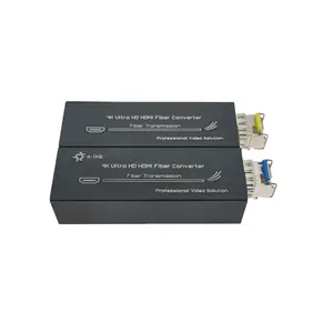 4K hdmi סיבים ממיר מצב יחיד מקלט מקלט 20 קילומטר 5v dc USB קלט כוח קלט