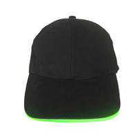 Bordado personalizado Puff impresión 6 Panel Hip Hop Unisex en blanco negro común iluminado Led gorra de béisbol