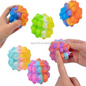 ลูกบอลซิลิโคนเรืองแสงขนาด 7.5 ซม. ของเล่นบีบคลายเครียด พวงกุญแจ บรรเทาความวิตกกังวล ช่วยเพิ่มสมาธิ ของเล่นเสริมพัฒนาการสำหรับเด็กสมาธิสั้นและออทิสติก - Product Image 1