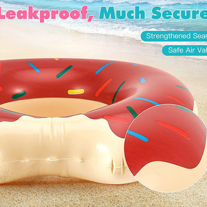 Donut-Shaped Inflatable Swimming Ring For Children 60-90 Cm Round Float With Colorful Sprinkles Design Water Toy - Product Image 3