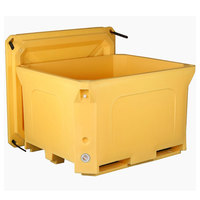 Conteneur à poisson en PE rotomoulé écologique de 630L personnalisable bacs de congélation isolés pour les voyageurs boîte de conserve multifonctionnelle