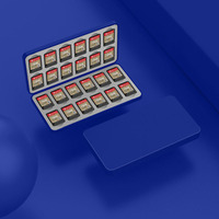 Étui pour 24 cartes de jeu pour N Switch, coque portable, fermeture magnétique puissante, boîte de rangement pour cartes de jeu Switch