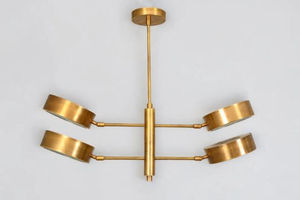 Lámpara de Techo Linus Starburst de 4 Luces, Latón, Hecha a Mano, Estilo Moderno de Mediados de Siglo, LED Regulable, para Hogar u Oficina - Product Image 5