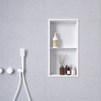 Étagère de douche encastrée personnalisée en acier inoxydable 304 de haute qualité, niche de montage mural
