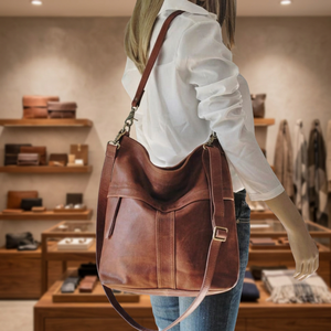 Good Quality Genuine Leather Waterproof Anti-Theft Lightweight <b>Women's</b> Clutch Zipper Closure Cross-Body Strap 3L+ Handbags - Product Image 4