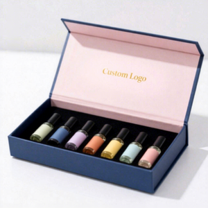 กล่องกระดาษบรรจุภัณฑ์เครื่องสำอางแบบพับได้สีสันหรูหราสั่งทำพิเศษ FX Eu ขายดี พร้อมฝาปิดแม่เหล็ก - Product Image 1